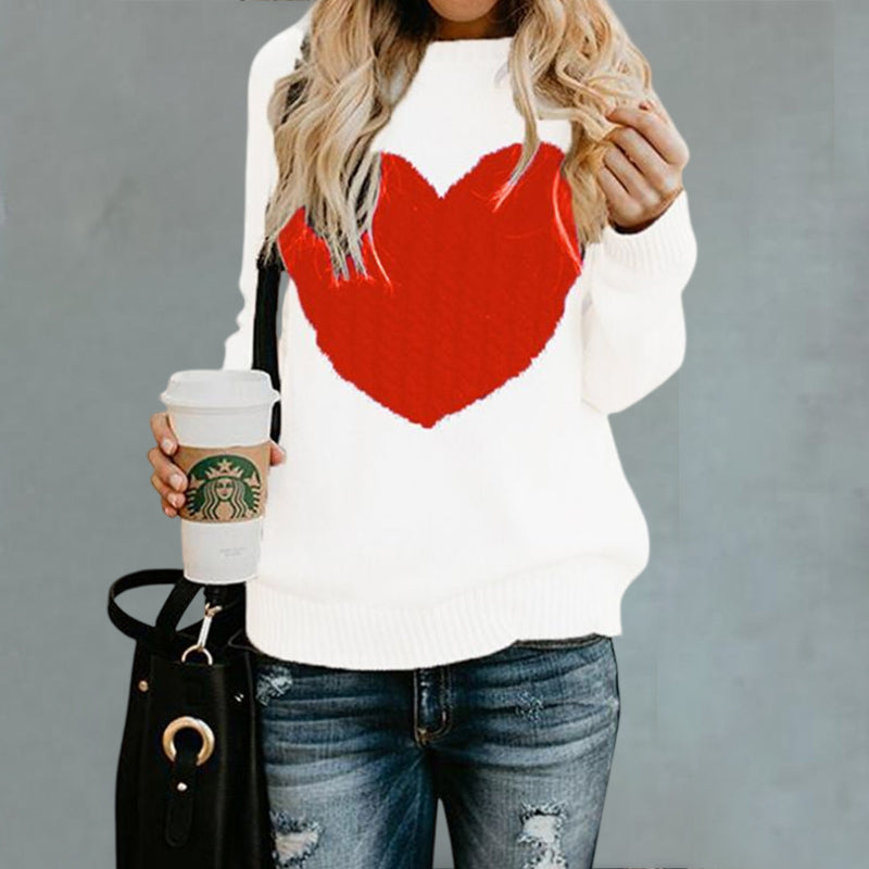 Women's Plus Size Love Sweater Pullover