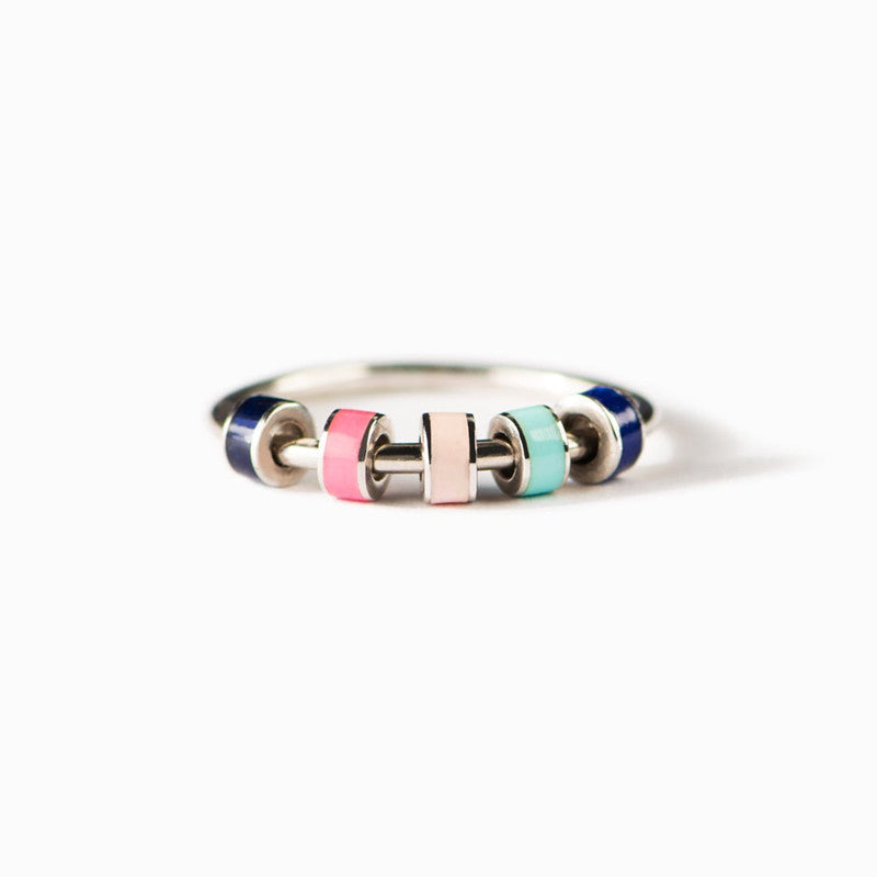 Titanium Steel Enamel Fingertip Ring
