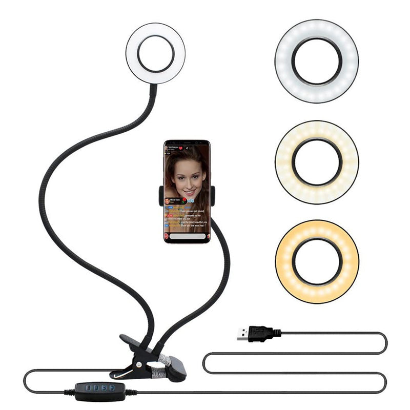 Professional Portable LED Light with Cell Phone Holder