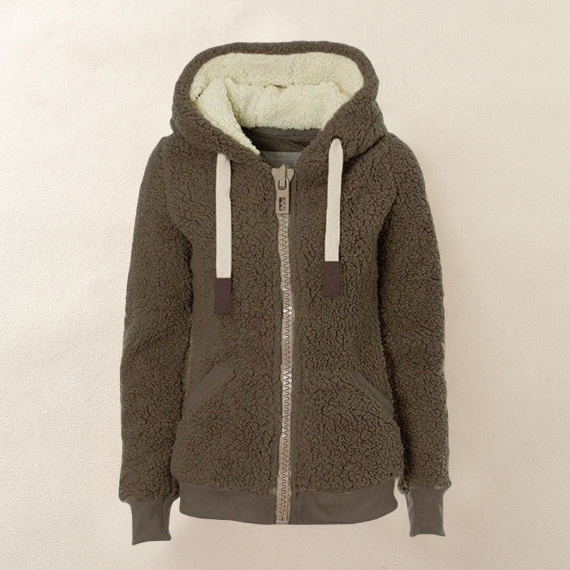 Womens Fuzzy Fleece Jacket