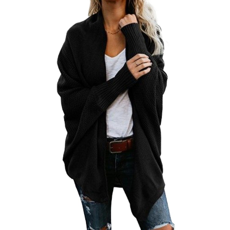 Solid Color Knit Cardigan
