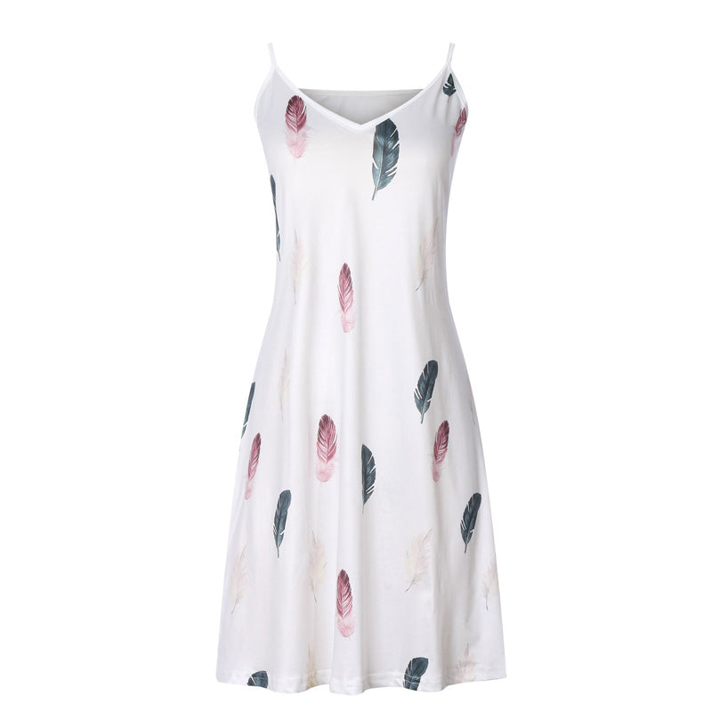 Loose Print Slip Dress