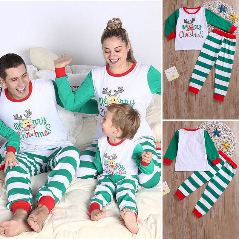 Casual Parent-child Clothing With Christmas Moose Print