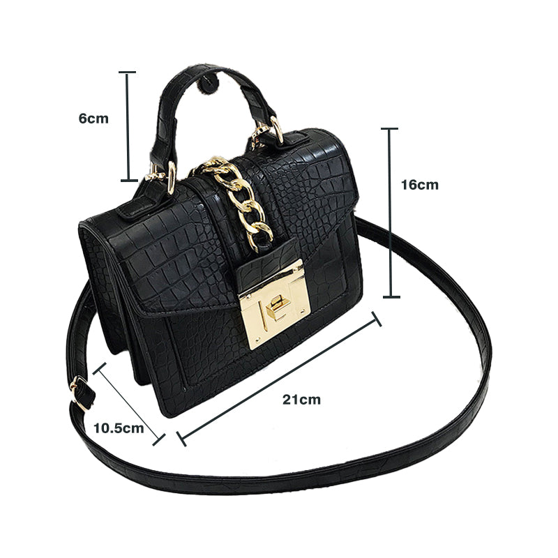 Stone Pattern Small Square Bag