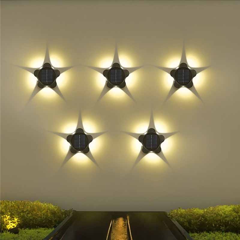 Star-shaped LED Solar Wall Light