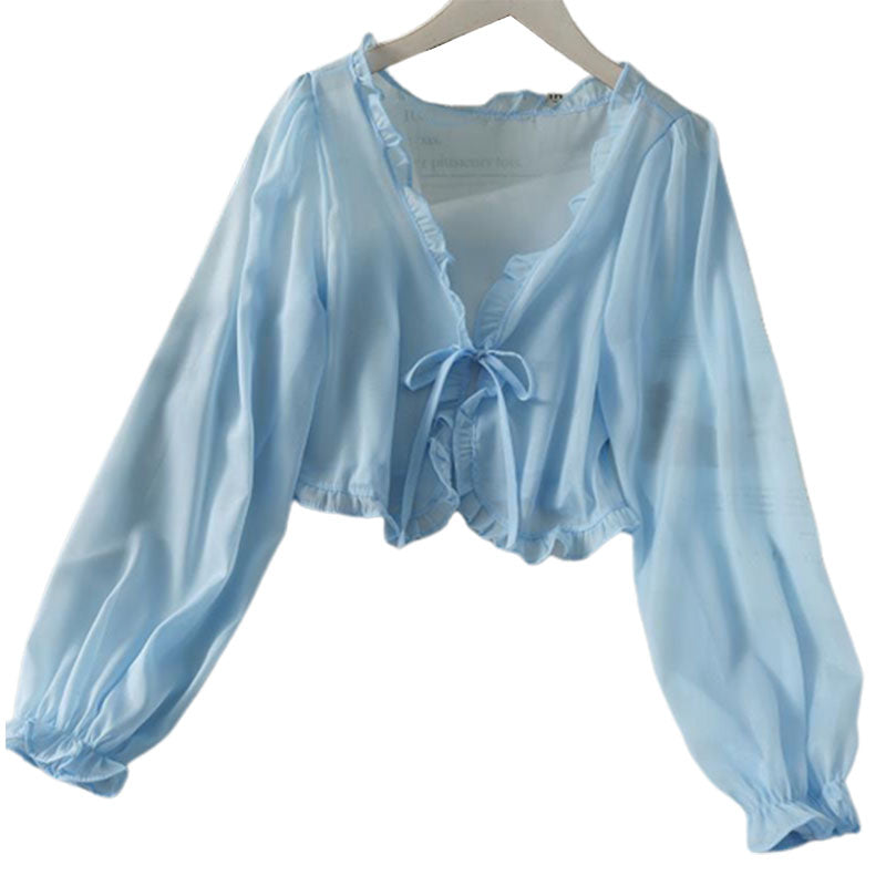 Oversized Clear Bow Tie Shawl