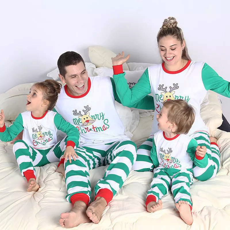 Casual Parent-child Clothing With Christmas Moose Print