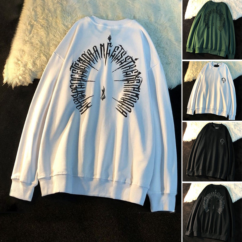 Printed Vintage Crewneck Sweatshirt