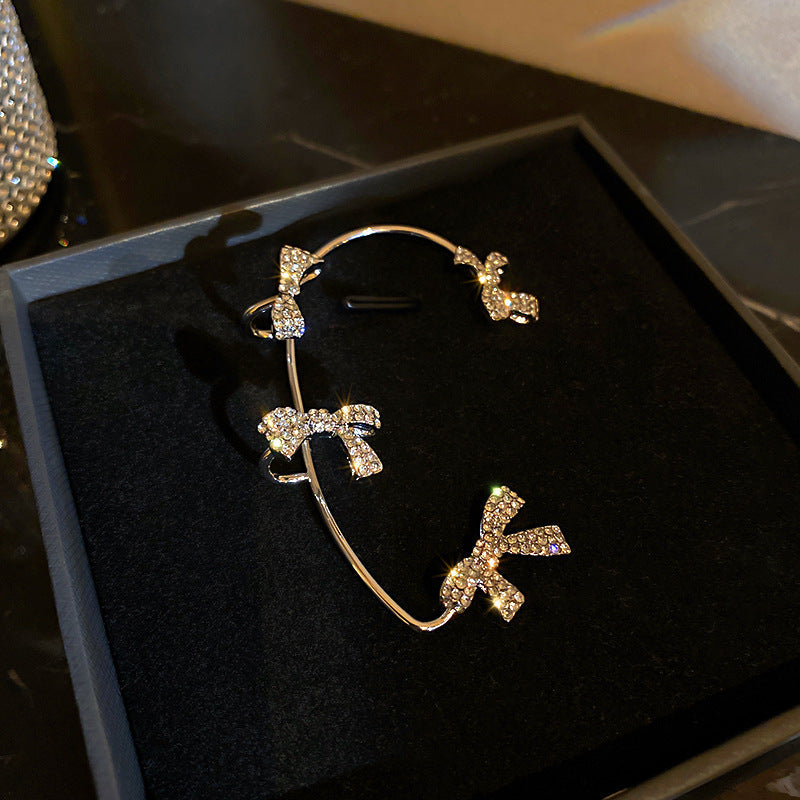 All-match Diamond Bow Earrings
