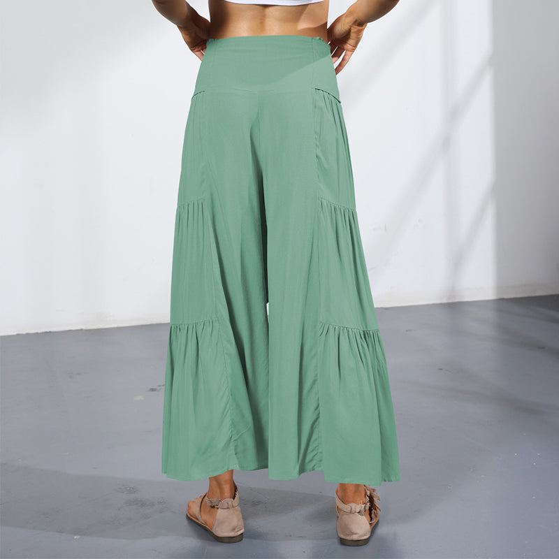 Lace-up Casual Wide-leg Pants