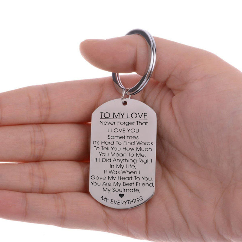 To My Love Keychain