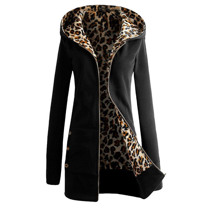 Thickened Leopard Print Coat