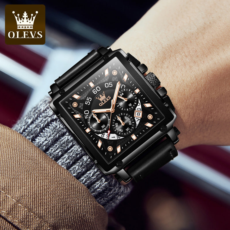 Luminous Luxury Square Business Automatic Mechanical Watch