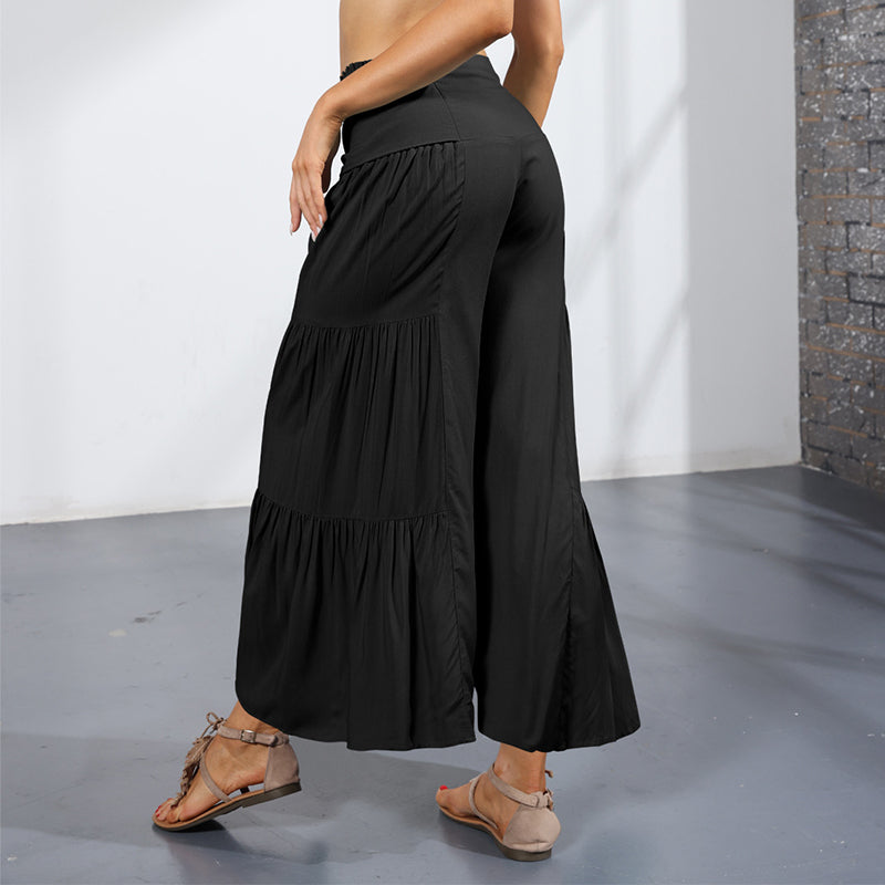 Lace-up Casual Wide-leg Pants