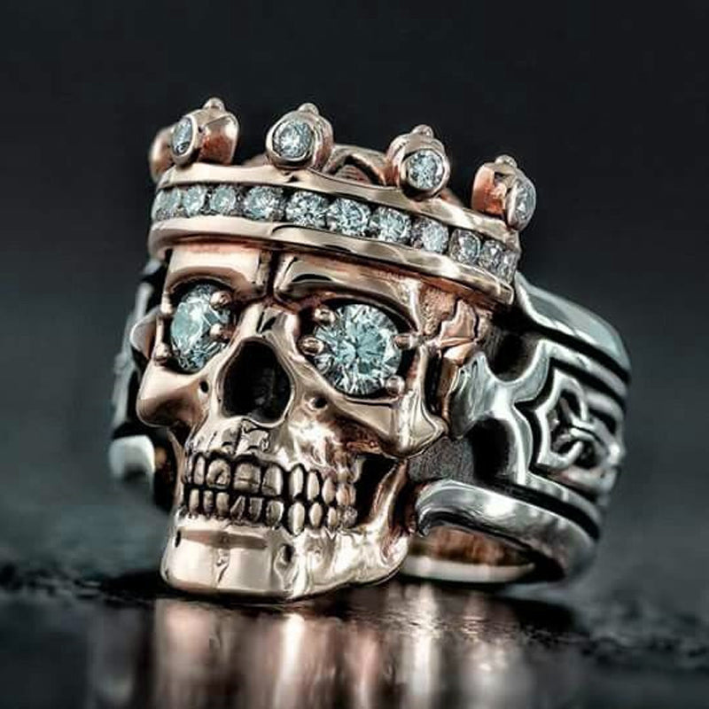 Skull King Sterling Silver Ring