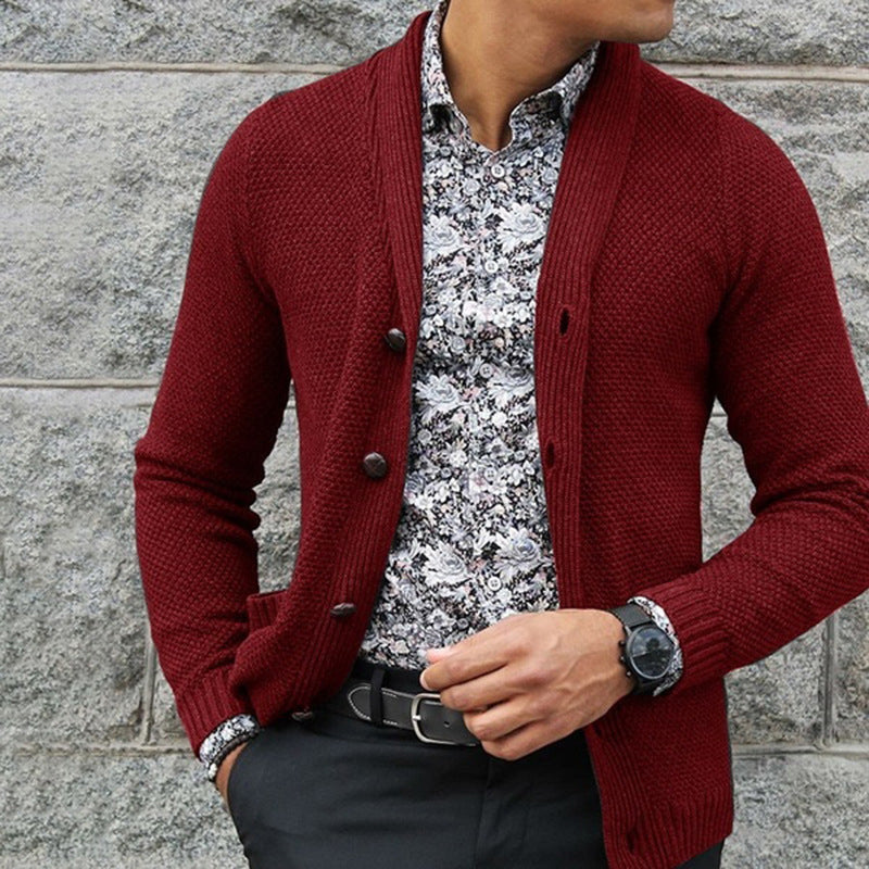 Men's Cardigan Single Breasted Knit Top