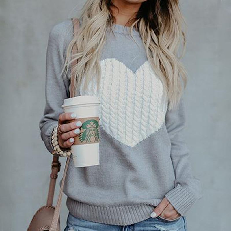 Women's Plus Size Love Sweater Pullover