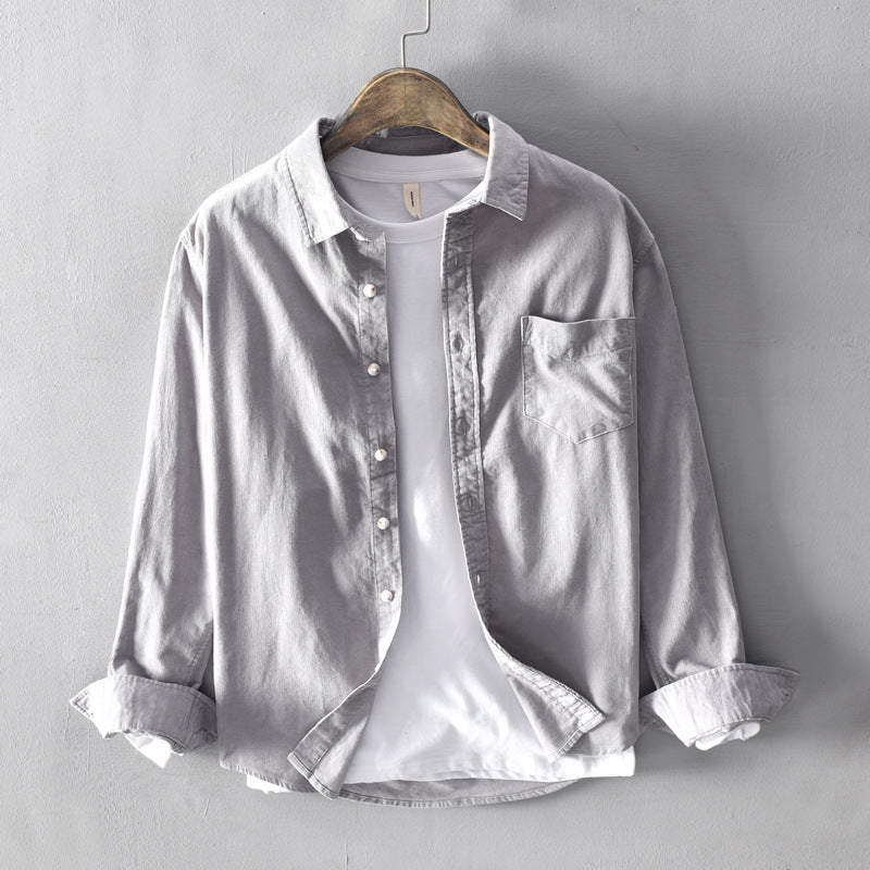 Men's Casual Solid Button Up Shirts