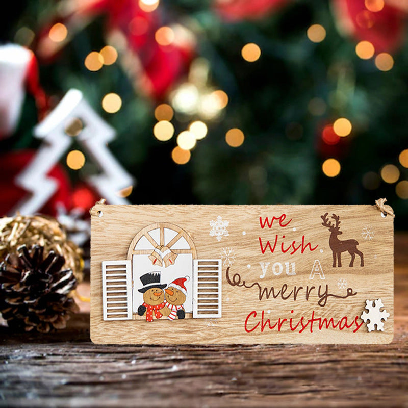 Christmas Wooden Hanging Sign