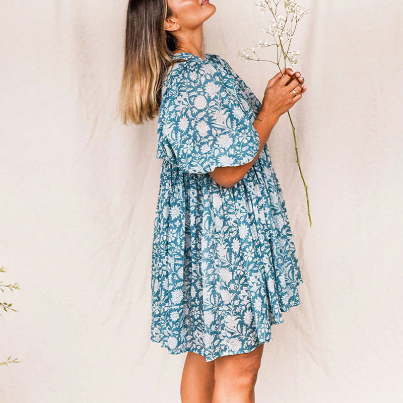 Floral String Loose Dress