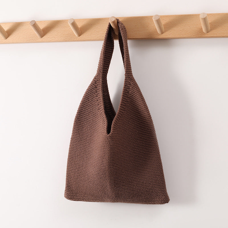 Simple Style Large-capacity Knitted Tote Bag
