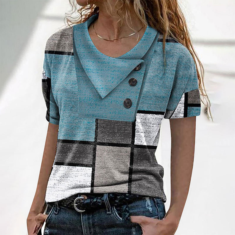Comfy Short Sleeve Print Top