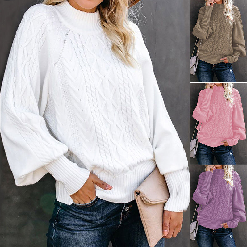 Womens Turtleneck Long Sleeve Sweater