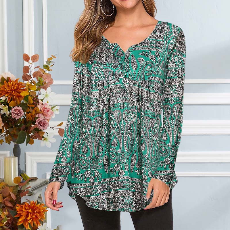 Printed Loose Long Sleeve T-Shirt