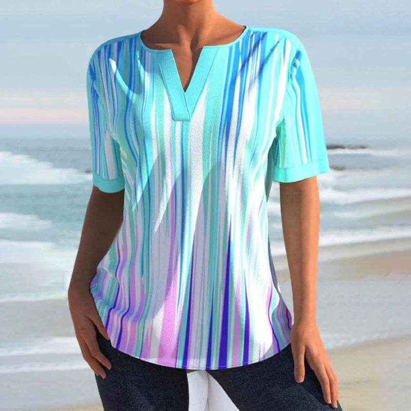 V Neck Gradient T-Shirt