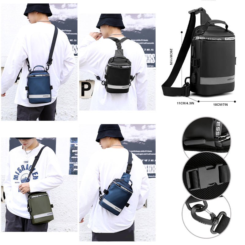 New multifunctional anti-theft men's chest bag