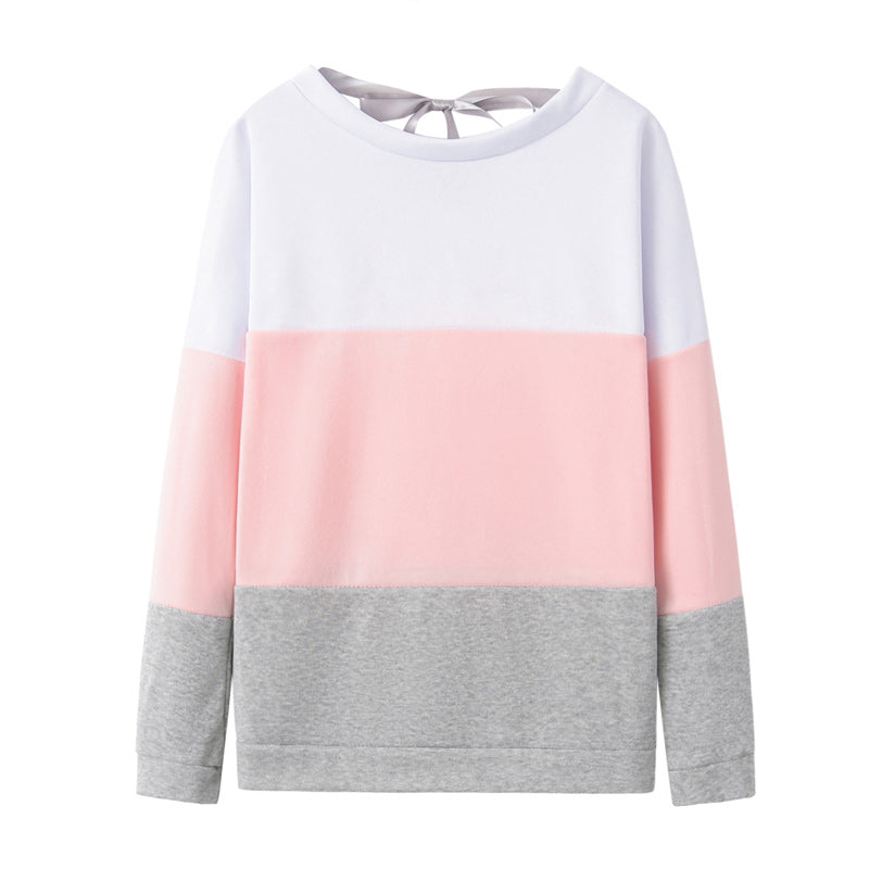 Contrast Panel Crew Neck Sweatshirt