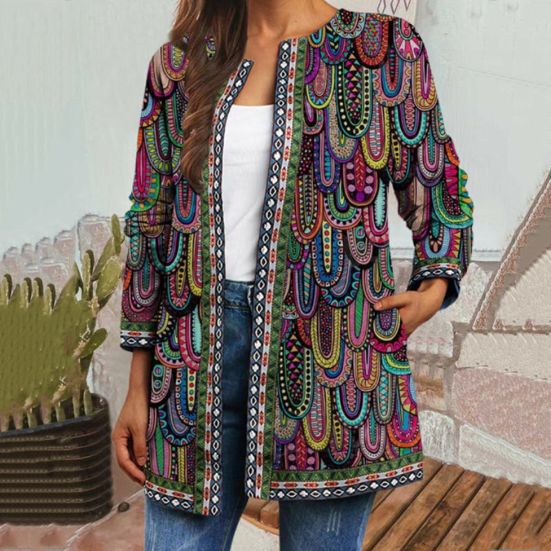 Vintage Ethnic Print Jacket