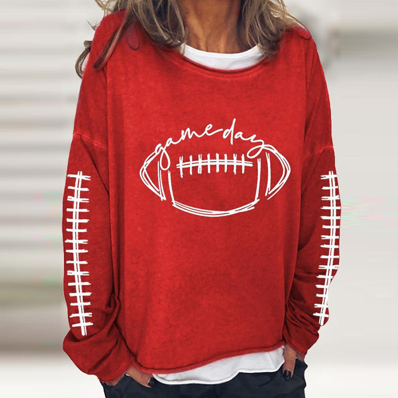 Women's Gameday Football Lover Casual Long-Sleeve T-Shirt