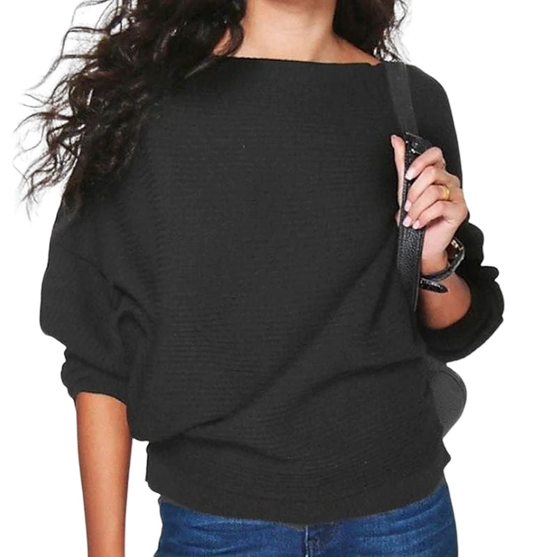 Solid Loose Long-sleeved T-shirt