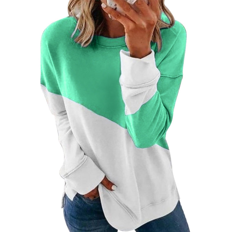 Crew Neck Contrast Sweatshirt