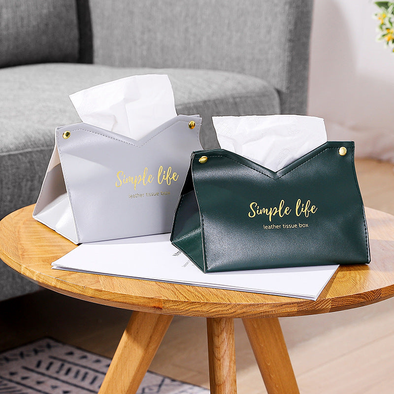 Leather Tissue Storage Box