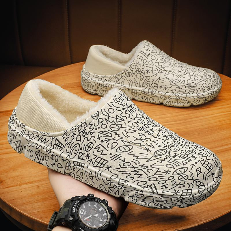 Men's Indoor Warm Plush Cotton Shoes