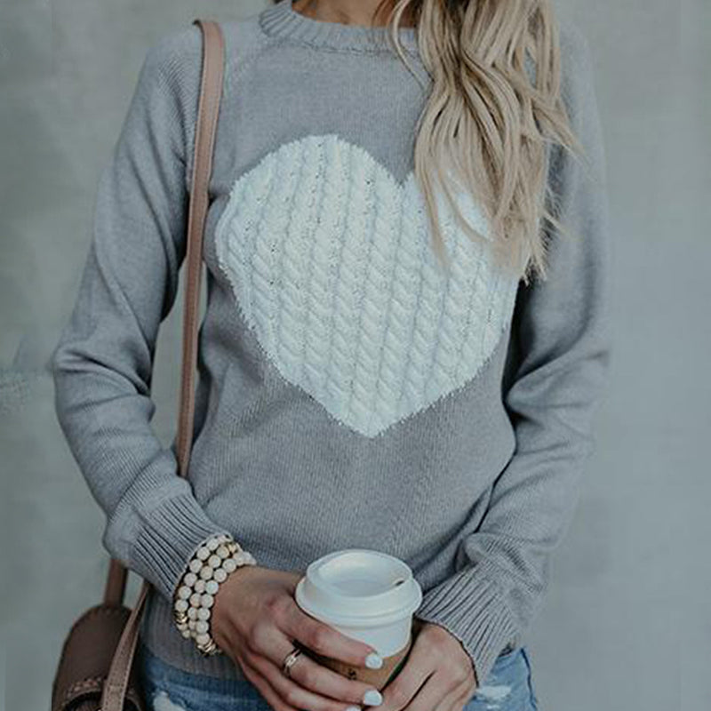 Women's Plus Size Love Sweater Pullover