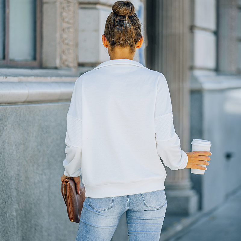 Turtleneck Solid Color Sweatshirt
