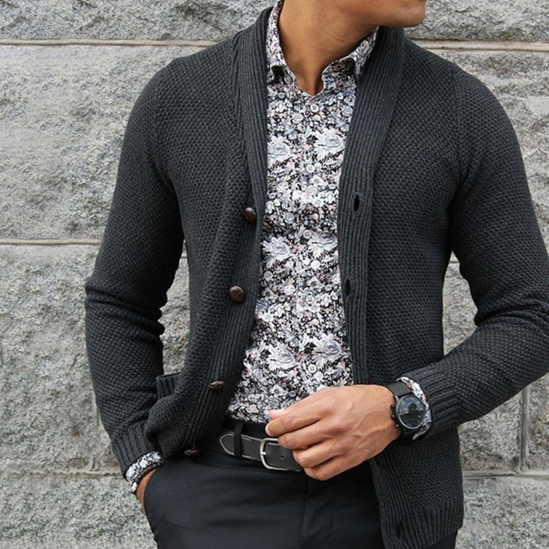 Men's Cardigan Single Breasted Knit Top