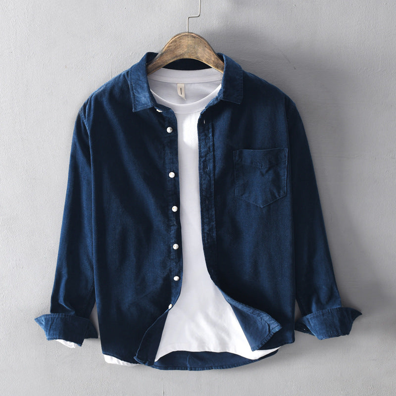 Men's Casual Solid Button Up Shirts