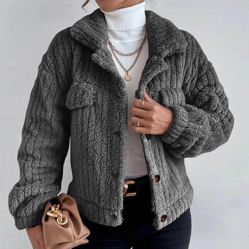 Lapel Plush Jacket