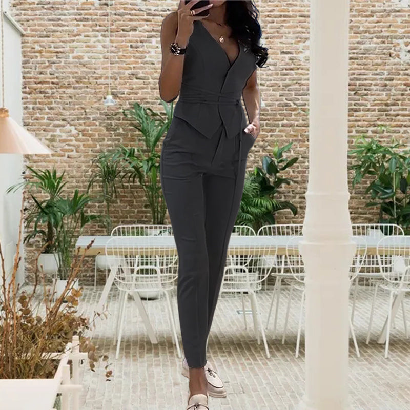 Sexy Vest Pencil Pants Two Piece Set