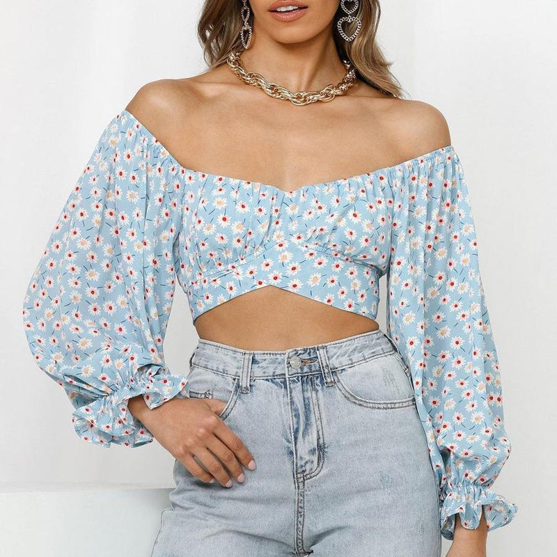 Off-the-shoulder Strappy Crop Top