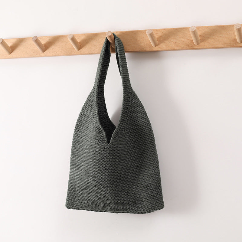 Simple Style Large-capacity Knitted Tote Bag