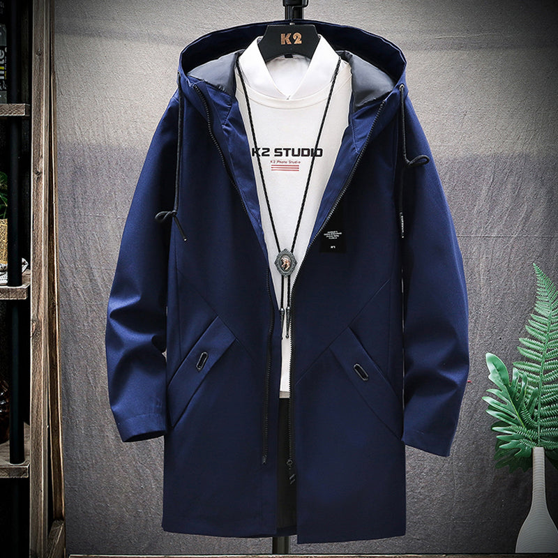 Men's Long Trench Outfits Coat