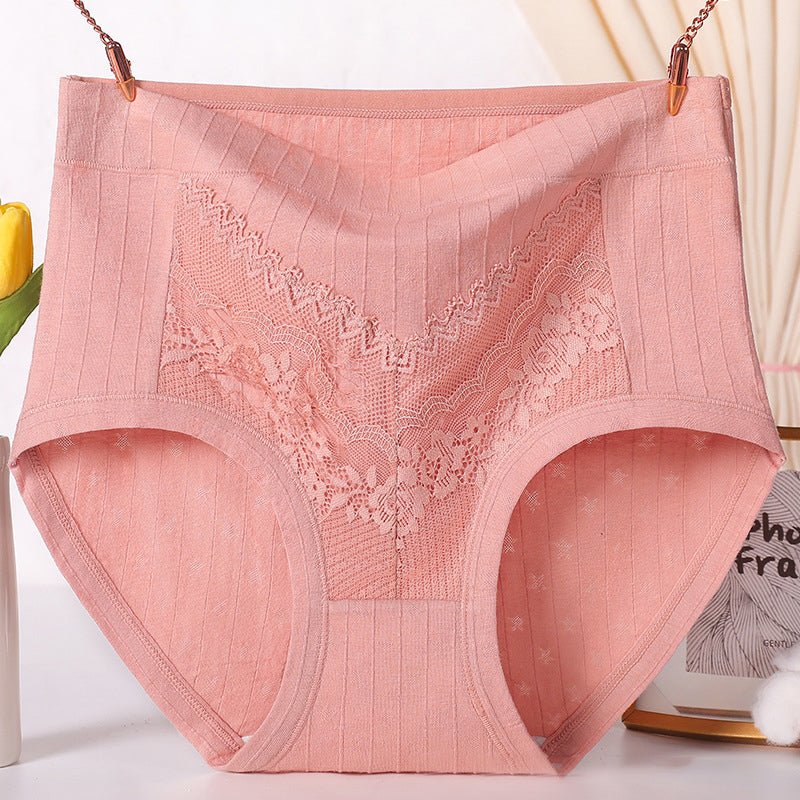 Plus Size LeakProof Lace Cotton Panties