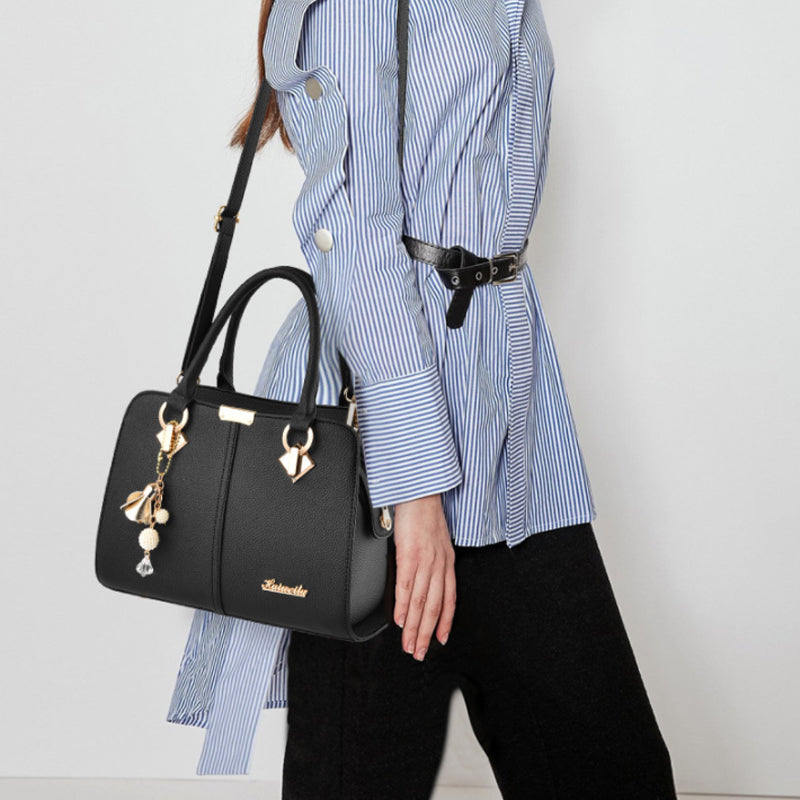 Solid Color One Shoulder PU Leather Bag