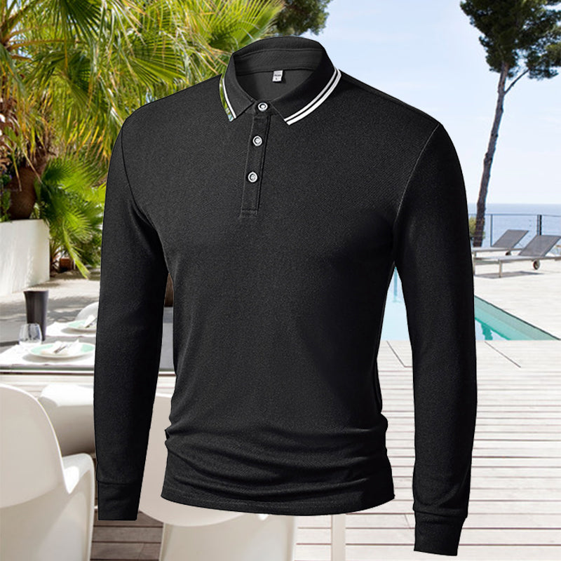 Lapel Solid Color Polo Shirt