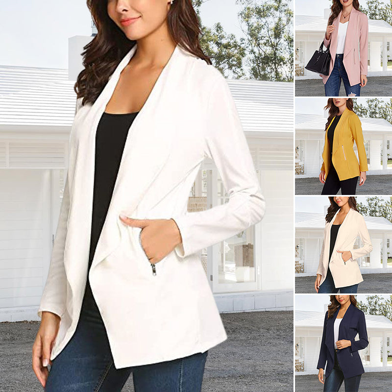 Solid Color Long Sleeve Suit